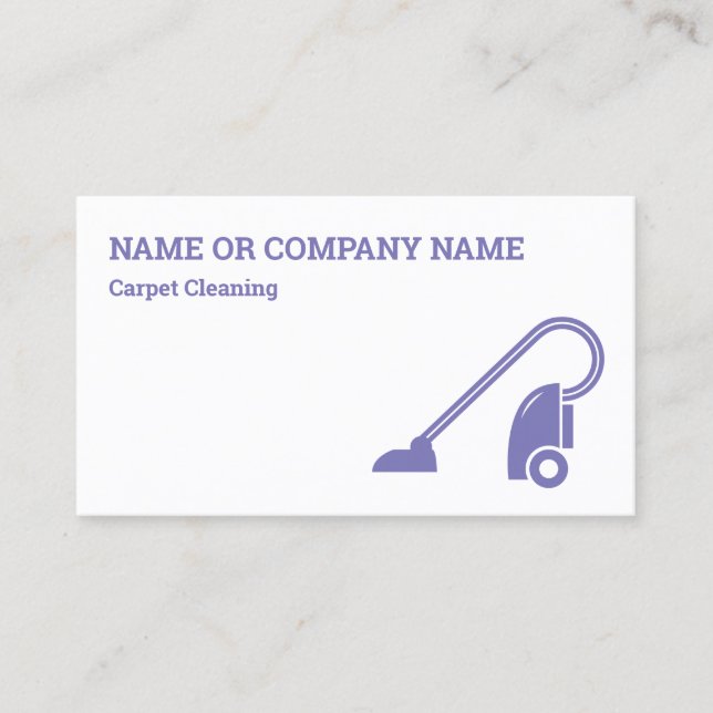 Carpet Cleaning Professional Cleaner Business Card (Front)