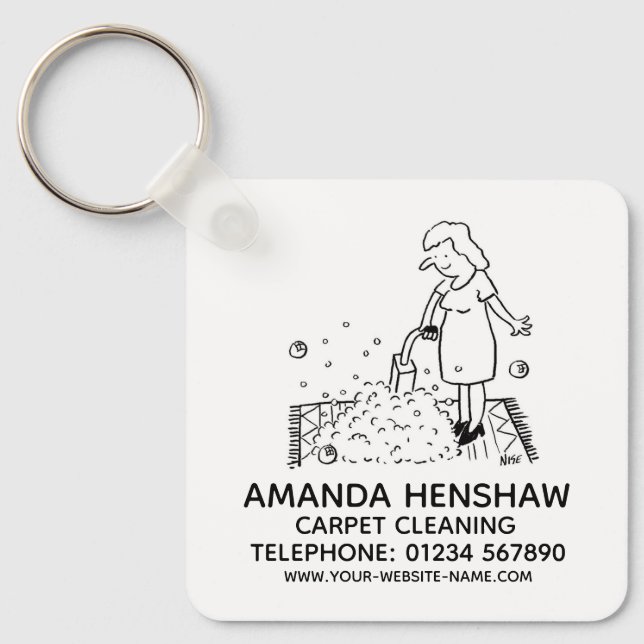 Carpet Cleaning Promotional Key Ring (Front)