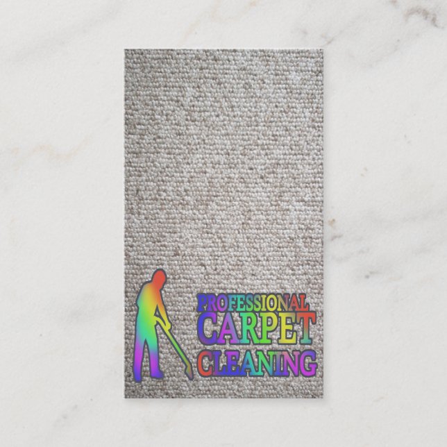 Carpet Cleaning Service Business Card (Front)