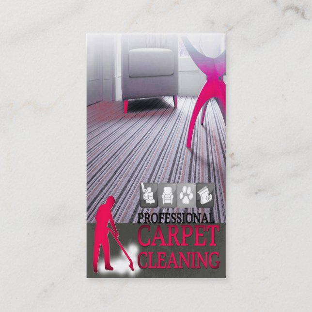 Carpet Cleaning Service Business Card (Front)