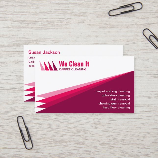 Carpet Cleaning Service Business Card (Front/Back In Situ)