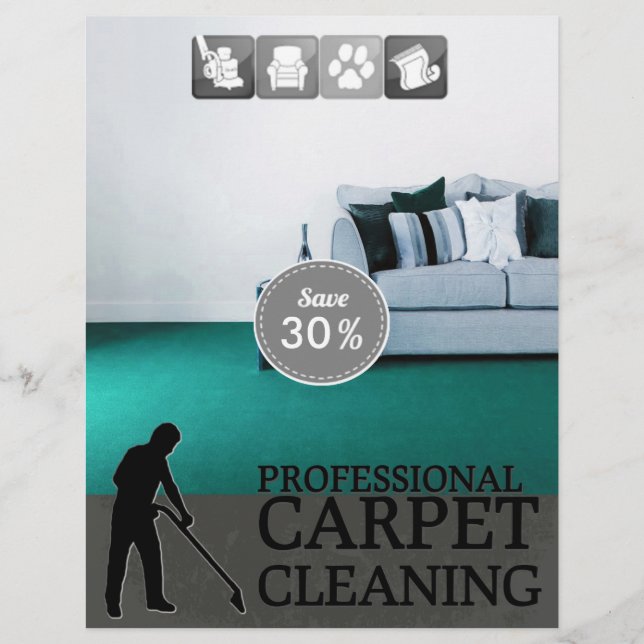 Carpet Cleaning Service Discount Offer Flyer (Front)