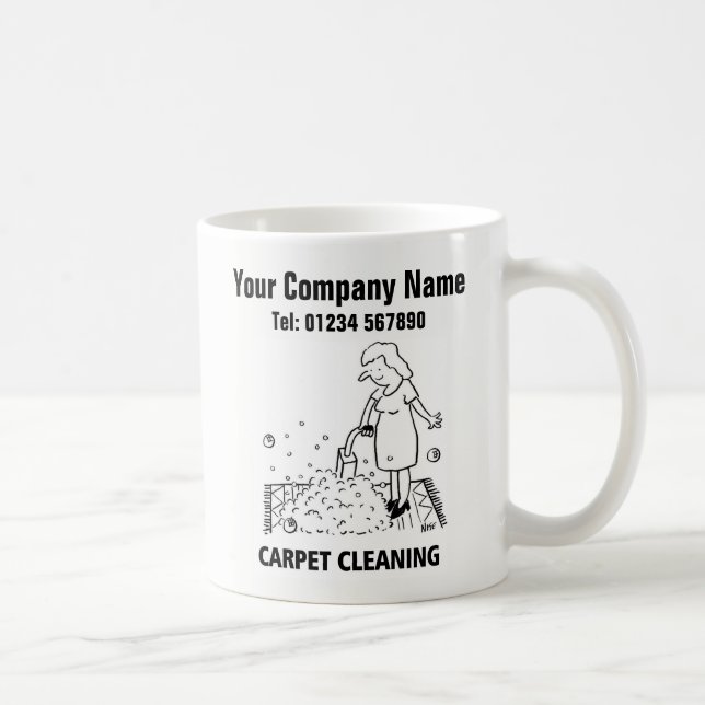 Carpet Cleaning Services Cartoon Mug (Right)