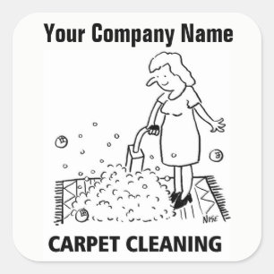 Carpet Cleaning Services Cartoon Stickers