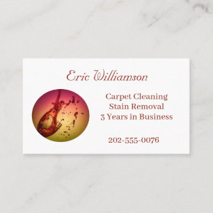 Carpet Cleaning Stain Removal Business Card