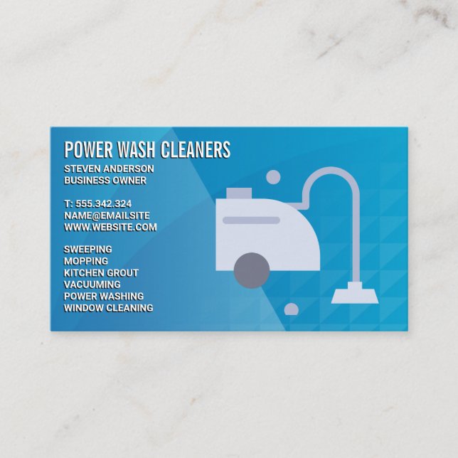 Carpet Cleaning | Steam Vacuum Business Card (Front)