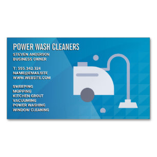 Carpet Cleaning   Steam Vacuum Magnetic Business Card