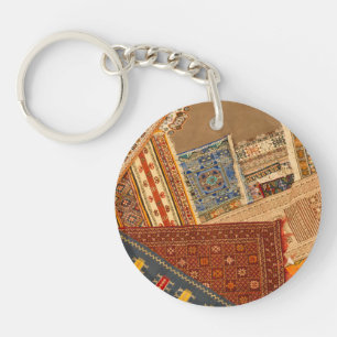 Carpet Collage Close Up Key Ring