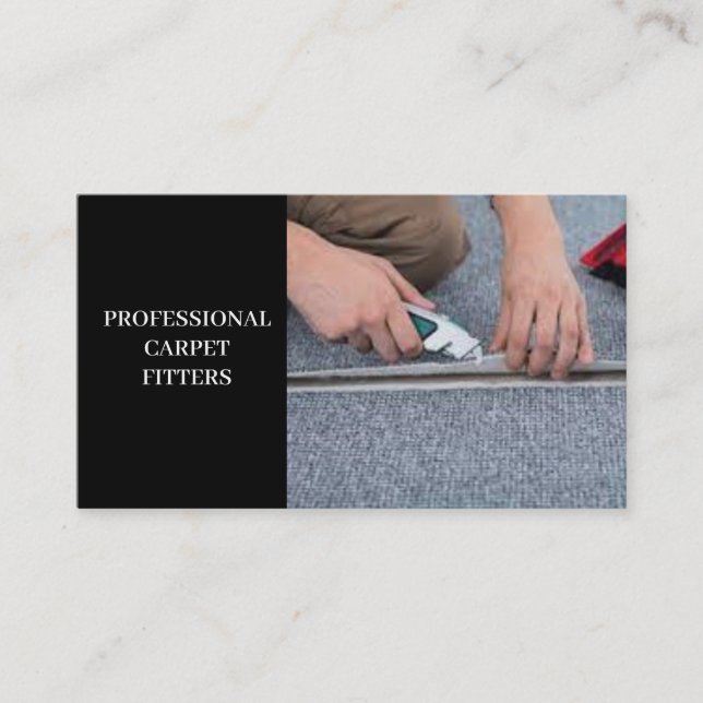 Carpet Fitter Service Professional  Business Card (Front)