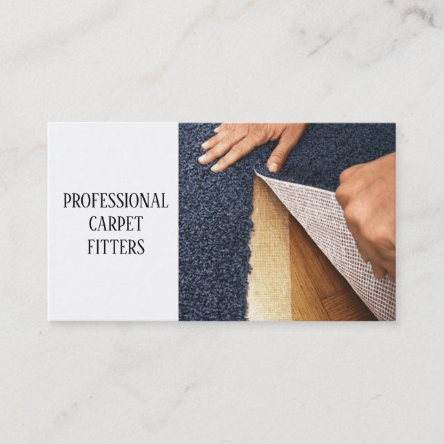 Carpet Fitter Service Professional  Business Card (Front)