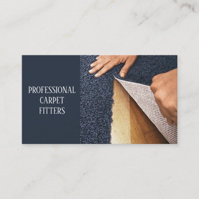 Carpet Fitter Service Professional  Business Card (Front)