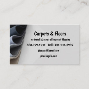 Carpet Flooring installation Business Card