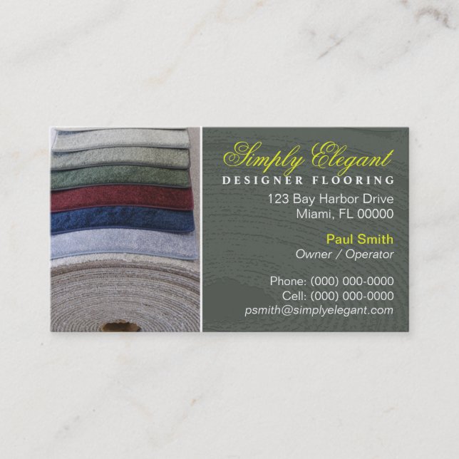 Carpet / Flooring Store Business Card (Front)