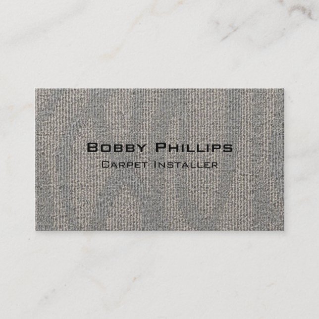 Carpet installer business card (Front)