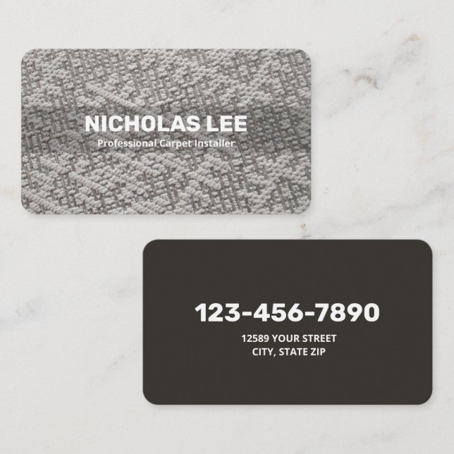 Carpet Installer Business Card (Front/Back)