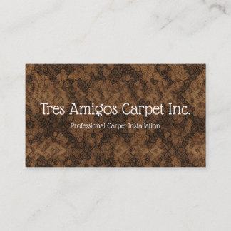 Carpet installer business card