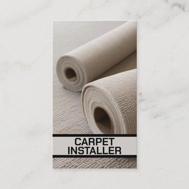 Carpet Installer Carpet Rolls Business Card (Front)
