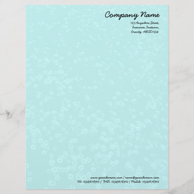 Carpet of Daisies - Pale Blue Letterhead Design (Front)