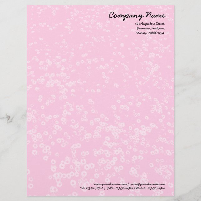 Carpet of Daisies - Pink Letterhead (Front)