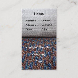 Carpet roll business card