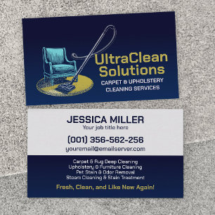 Carpet & Upholstery Cleaning Services Business Card