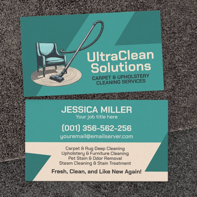 Carpet & Upholstery Cleaning Services Business Card (Creator Uploaded)