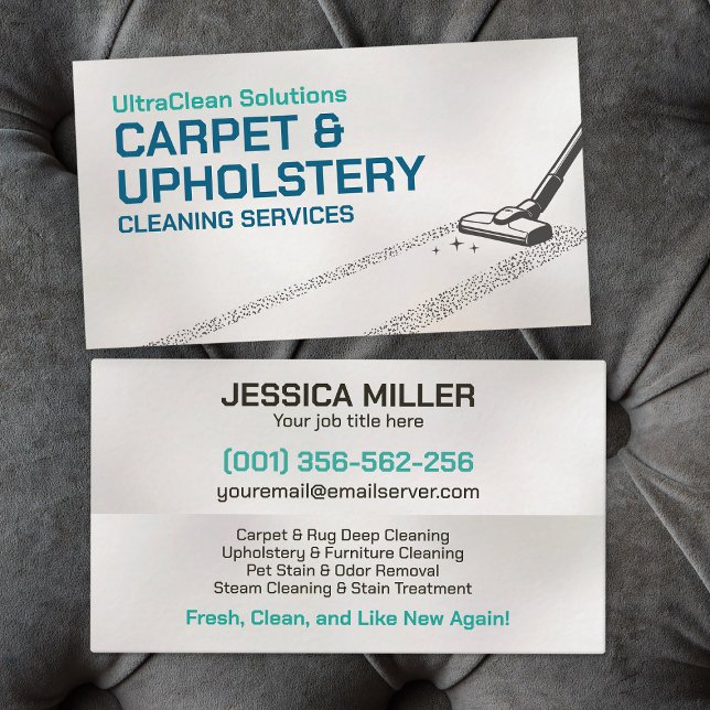 Carpet & Upholstery Cleaning Services Business Card (Creator Uploaded)
