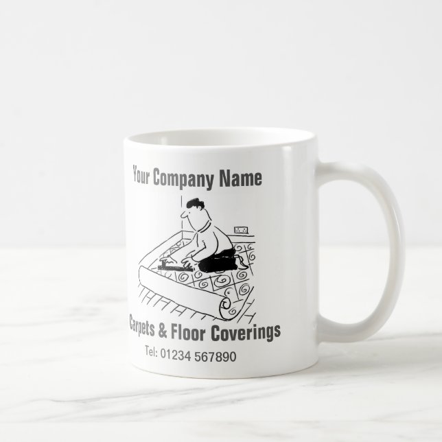 Carpets & Floor Coverings Cartoon Coffee Mug (Right)