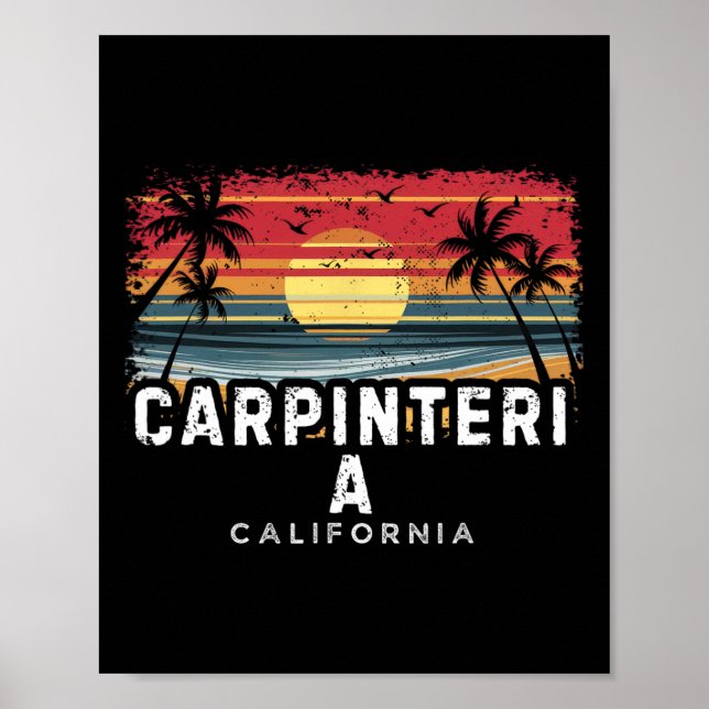 Carpinteria Beach California Surfboard Beach  Poster (Front)