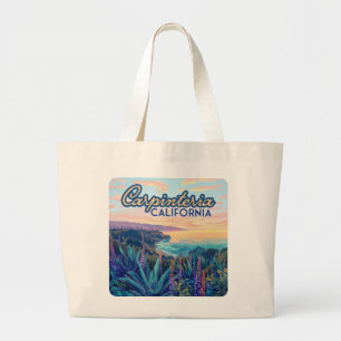 Carpinteria California Santa Barbara Ventura Beach Large Tote Bag