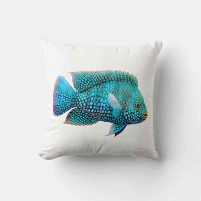 Carpintis Texas Cichlid Fish Pillow (Front)