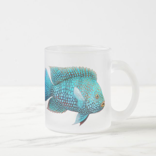 Carpintis Texas Cichlid Frosted Glass Mug (Right)