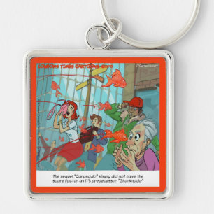 Carpnado: A Storm Of Goldfish Key Ring