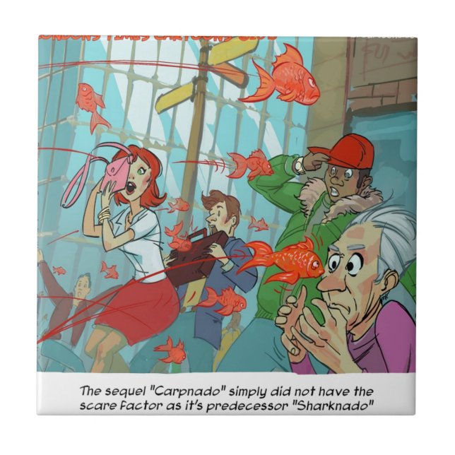 Carpnado: A Storm Of Goldfish Tile (Front)