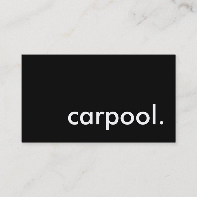 carpool. (colour customisable) business card (Front)