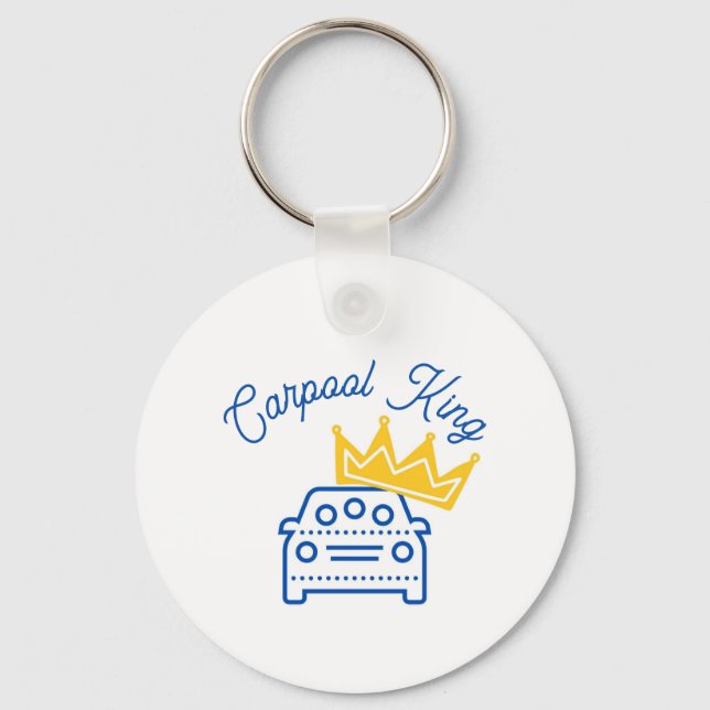 Carpool King Key-Chain Key Ring (Front)