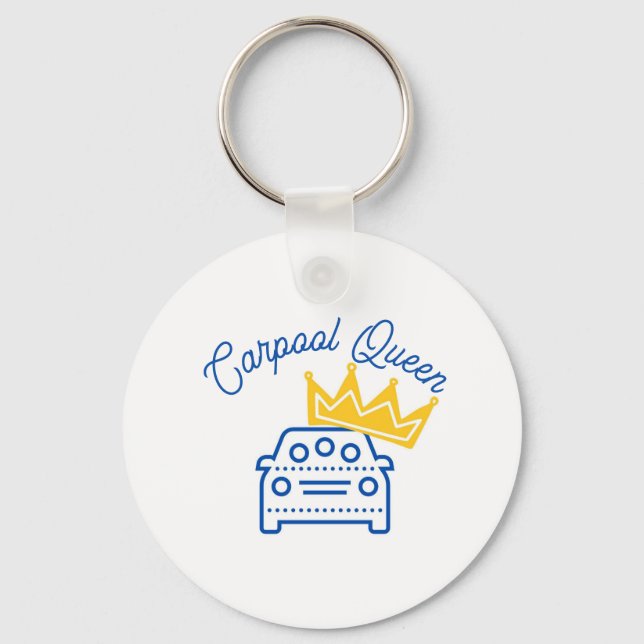 Carpool Queen Key-chain Key Ring (Front)