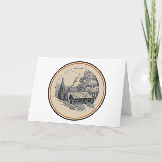 Carr China's WV State Park Series: Log Cabin Card (Front)