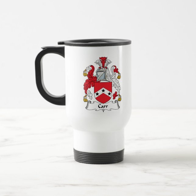 Carr Family Crest Travel Mug (Left)