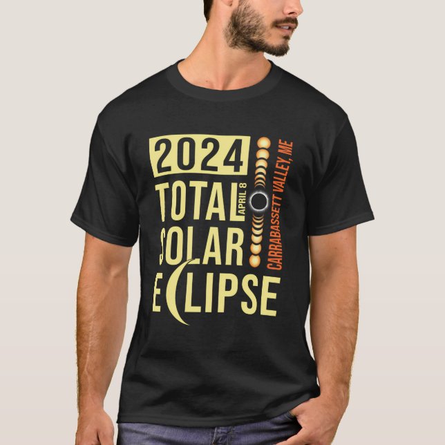 Carrabassett Valley Maine Total Solar Eclipse Apri T-Shirt (Front)