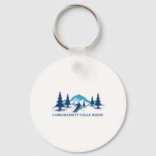 Carrabett Valley Maine Ski Resort Skiing Skier Key Ring
