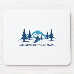 Carrabett Valley Maine Ski Resort Skiing Skier Mouse Mat
