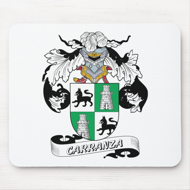 Carranza Family Crest Mouse Mat (Front)