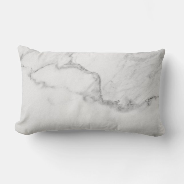 Carrara Marble Lumbar Pillow (Front)