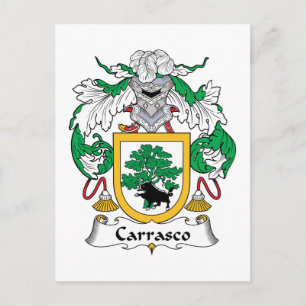 Carrasco Family Crest Postcard