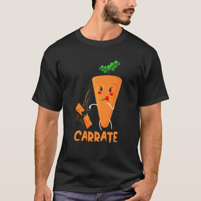 Carrate Carrot Karate Costume Vegans Costume T-Shirt (Front)