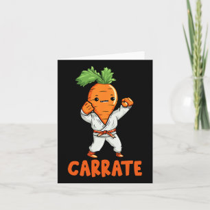 Carrate Cute Carrot Martial Arts Karate Vegetable Card