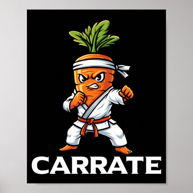 Carrate Karate Carrot Martial Arts Instructor Poster (Front)