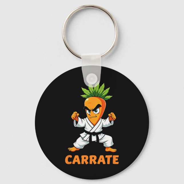 Carrate Karate Carrot Mma Students Trainer  Key Ring (Front)
