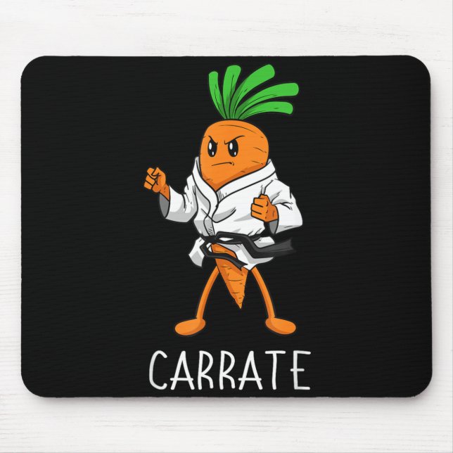 Carrate Karate Carrot Student Teacher Trainee Mouse Mat (Front)